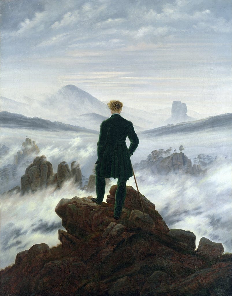 Der Wanderer über dem Nebelmeer (The Wanderer above the Sea of Fog) Caspar David Friedrich