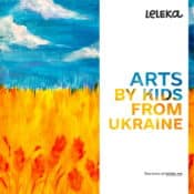 Kinder aus der Ukraine verkaufen Zeichnungen, um Spenden zu sammeln