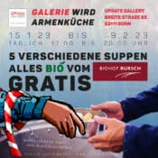 Bonn im Januar 2023 Kunst-Aktion: Aus Galerie wird Armenküche