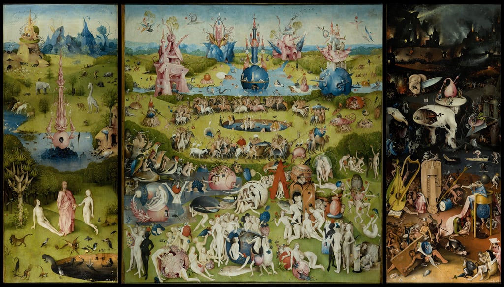 Der Garten der Lüste, 1490-1500(The Garden of Earthly Delights, 1490-1500 ) Hieronymus Bosch