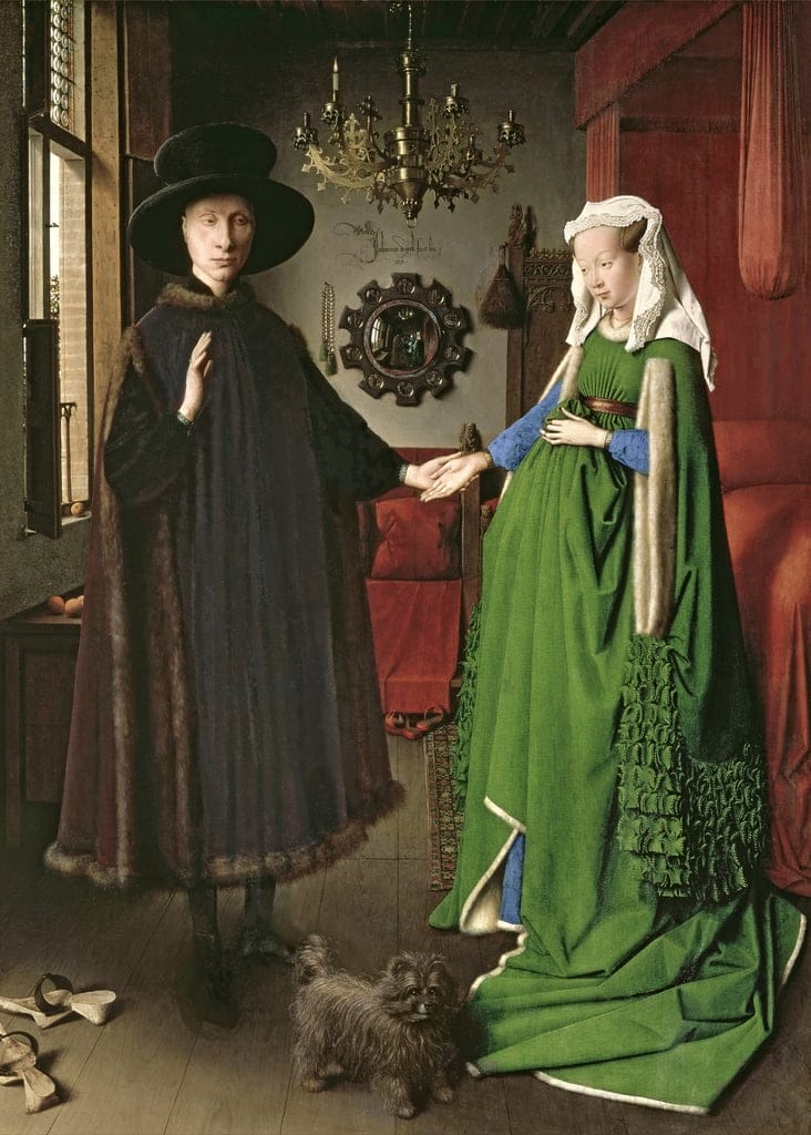 Das Porträt von Giovanni Arnolfini und seiner Frau (Die Arnolfini Ehe)