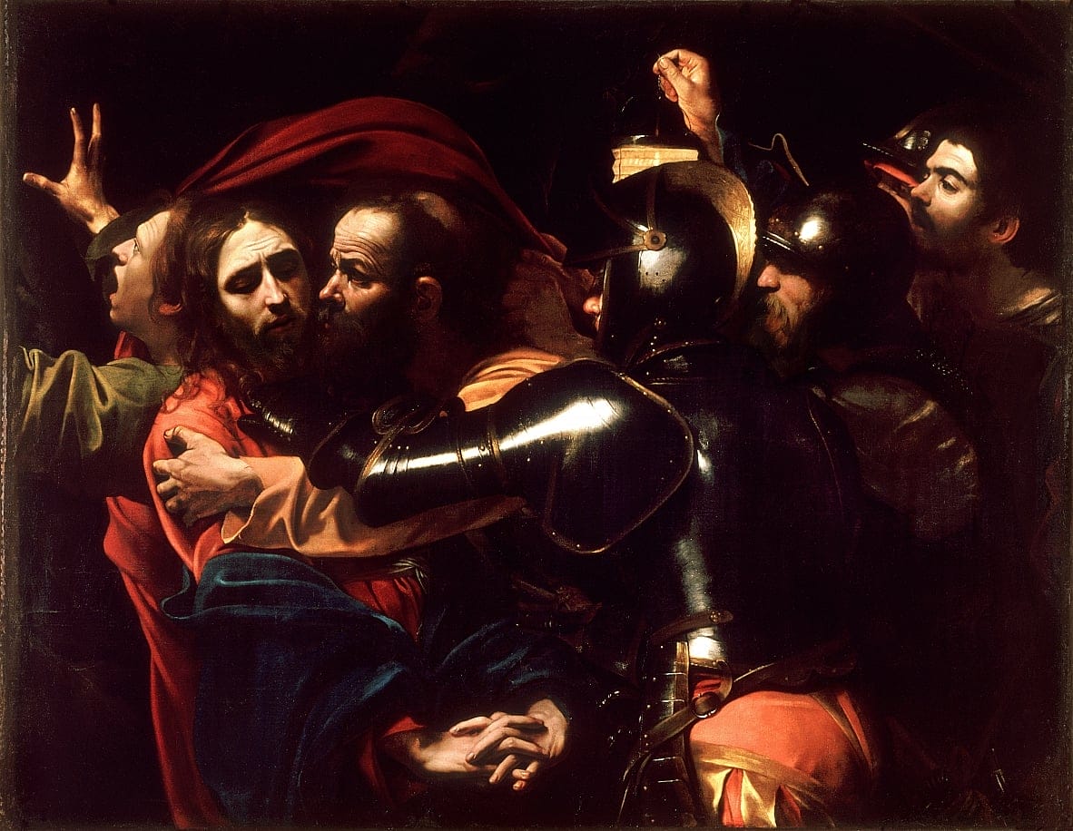 Das Nehmen von Christus - Michelangelo Merisi Caravaggio - Reproduktion von Ölgemälden