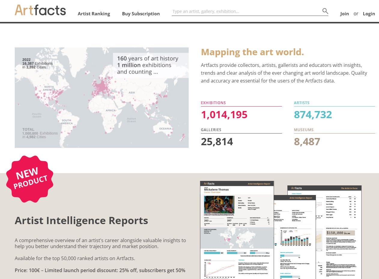 Artfacts.net - Die Weltbestenliste der Kunstwelt