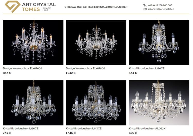 Kristall-Kronleuchter von Art Crystal Tomes
