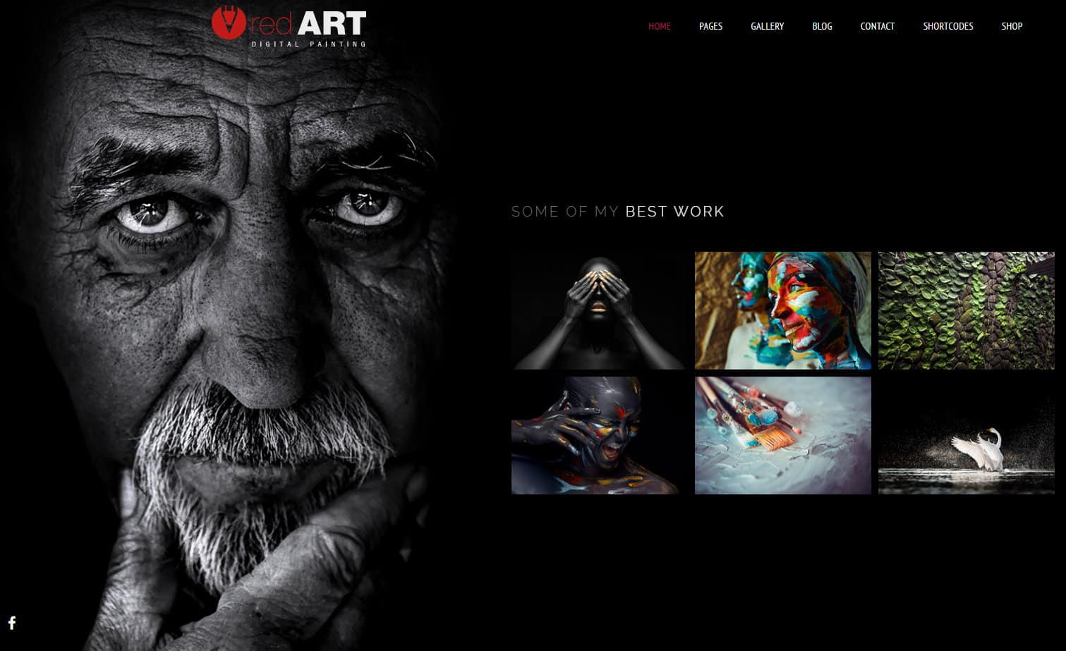 Professionelles Art Photography, Art Gallery & Artist Portfolio WordPress Theme von designthemes, gefunden auf ThemeForest