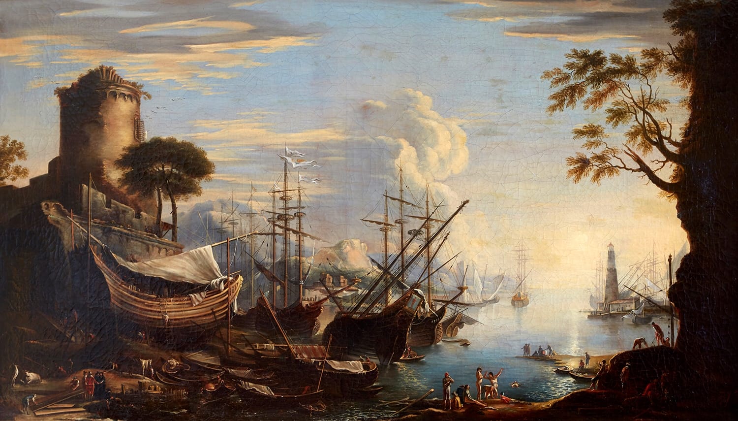 Marina del Porto, Marinemalerei von Salvator Rosa