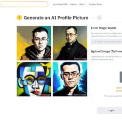 Pagina di registrazione per Bicasso su Binance