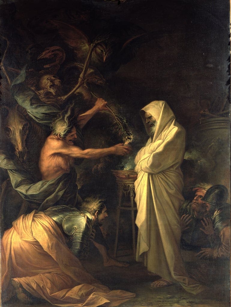 Der Geist von Samuel erschien Saul im Haus der Hexe von Endor, 1668