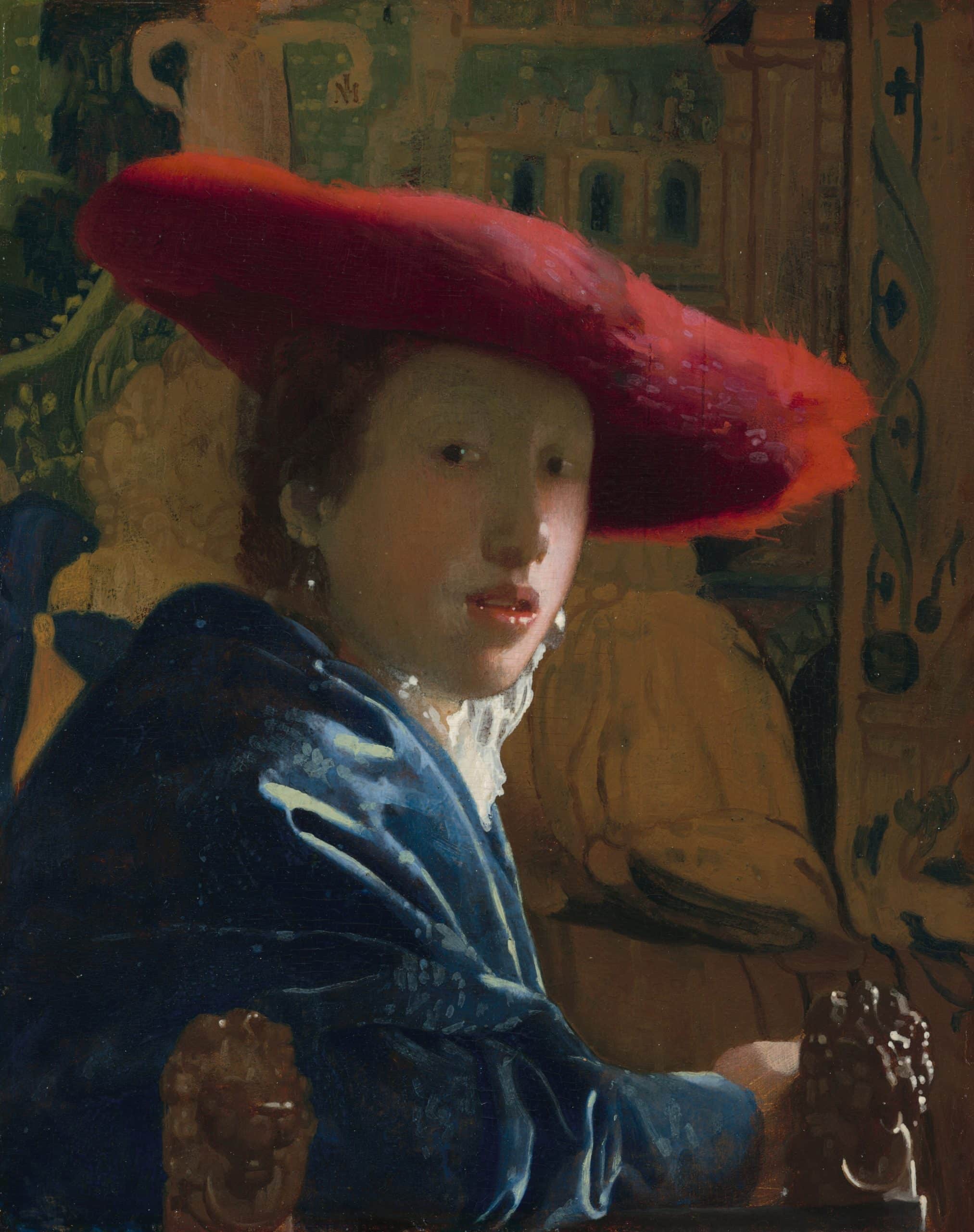 Mädchen mit einem roten Hut, ca.1665
