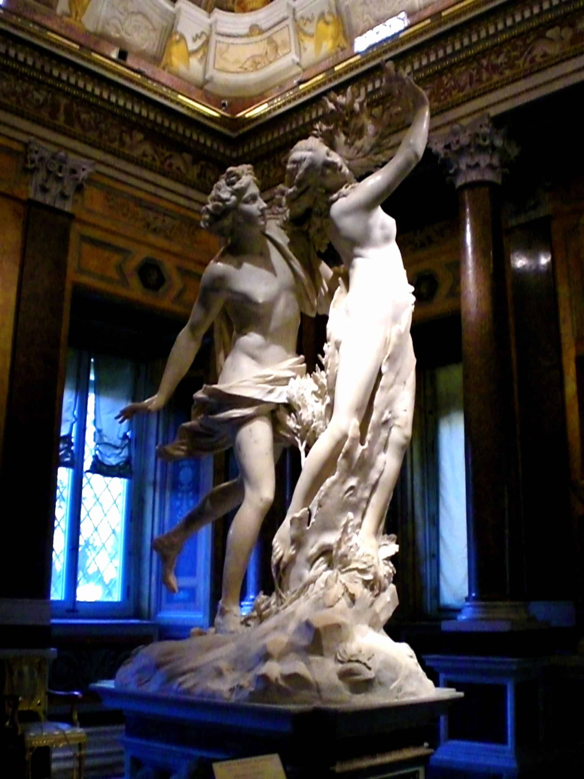 Die Skulptur "Apollo und Daphne" von Bernini in der Galleria Borghese.