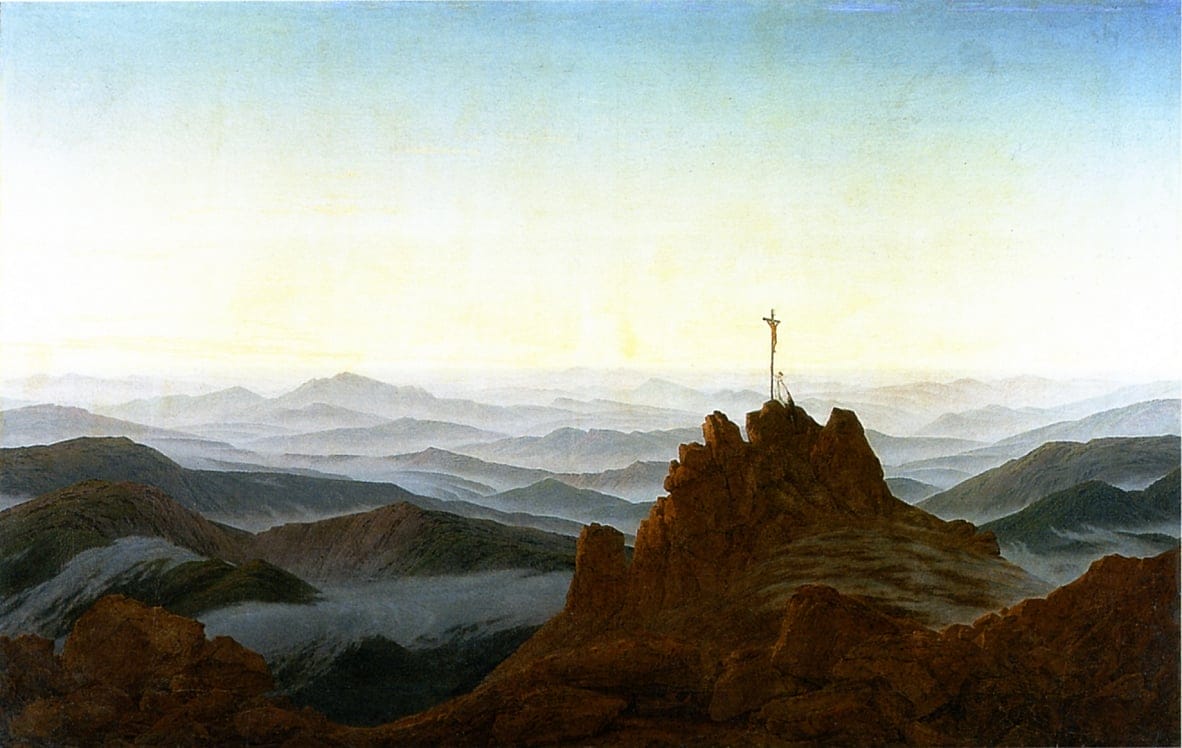 Kunstepochen und Kunstgeschichte - Morgen im Riesengebirge (1810) von Caspar David Friedrich