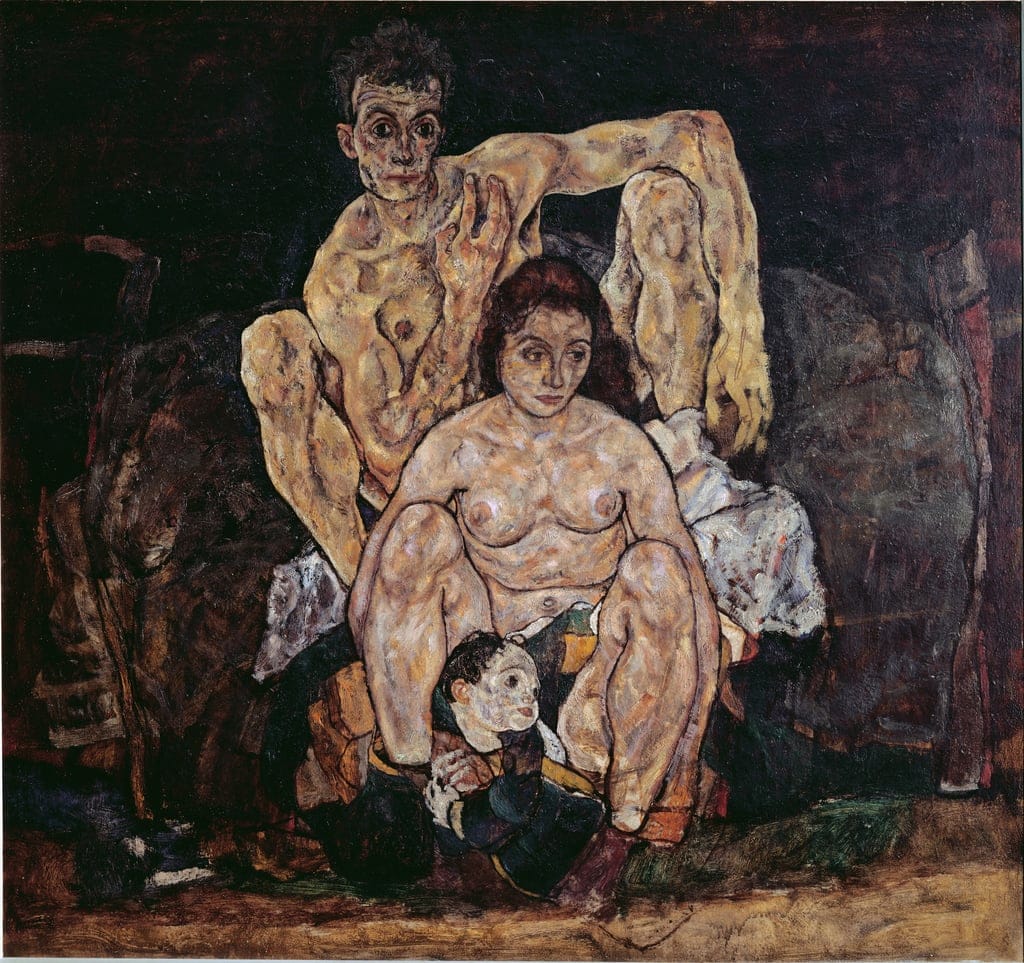 Die Familie - Erotischer Akt von Egon Schiele