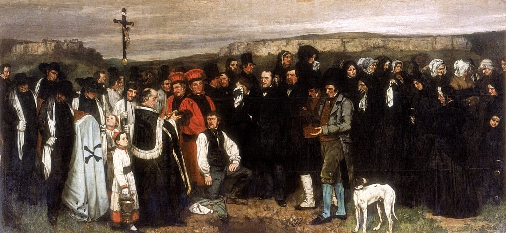 Das Begräbnis in Ornans, 1850, von Gustave Courbet