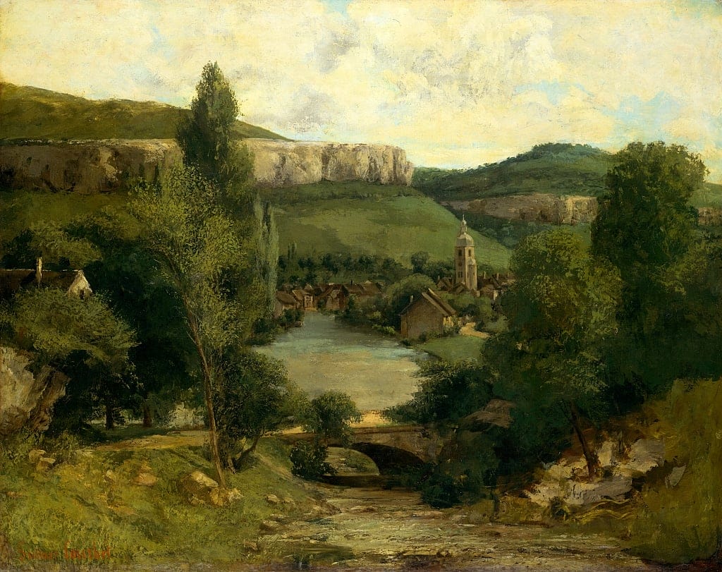 "Ansicht von Ornans, wahrscheinlich Mitte der 1850er Jahre" von Gustave Courbet