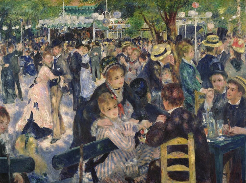 Ball im Moulin de la Galette, Impressionistische Malerei von Pierre-August Renoir