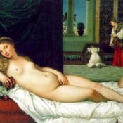 Kunst oder Pornografie: über die Symbiose von Kunst und Erotik Die Venus von Urbino ist ein um 1538 entstandenes, berühmtes Ölgemälde des italienischen Malers Tizian. Es stellt eine nackte junge Frau dar, die als die Göttin Venus gedeutet wird.