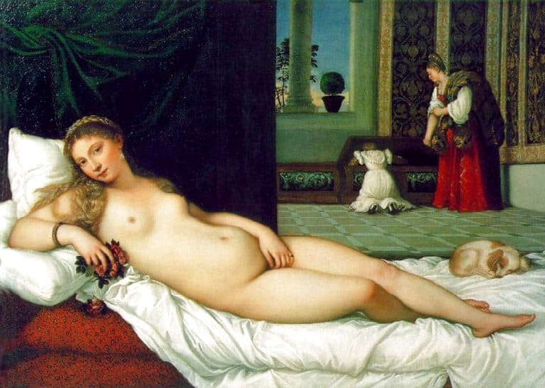Die Venus von Urbino ist ein um 1538 entstandenes, berühmtes Ölgemälde des italienischen Malers Tizian. Es stellt eine nackte junge Frau dar, die als die Göttin Venus gedeutet wird.