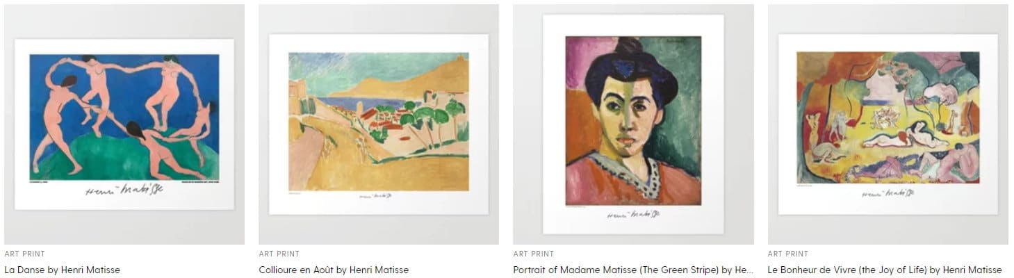 Verfügbare Kunstdrucke aus der Matisse Collection