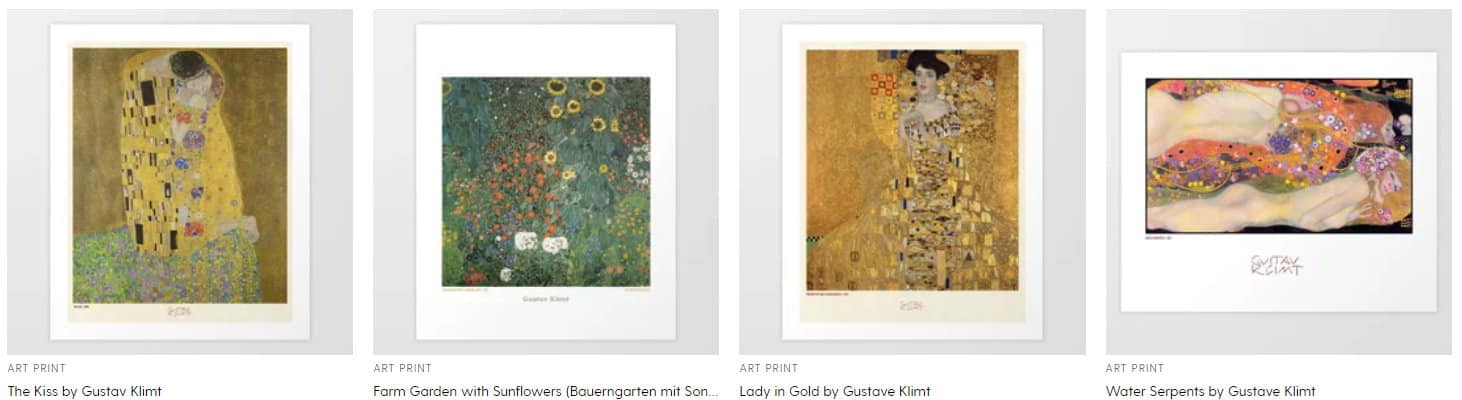 Verfügbare Kunstdrucke aus der Klimt Collection (Auszug)