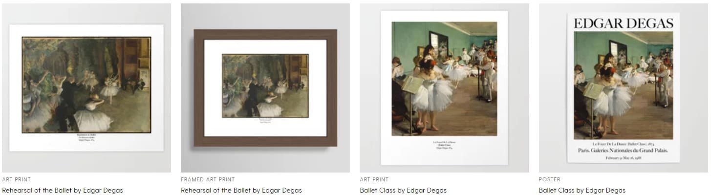 Verfügbare Kunstdrucke aus der Degas Collection (Auszug)
