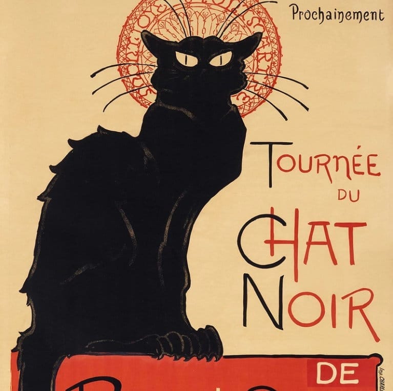 The Black Cat Tour de Rodolphe Salis - von Théophile Steinlen 