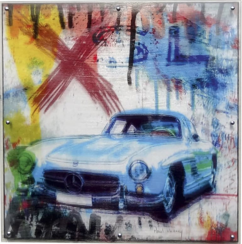 Mercedes (2017) von Paul Thierry, limitierte Monotypie auf Acrylglas