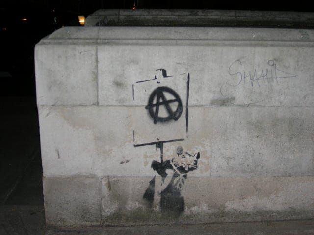 Banksys anarchistische Ratte am Sloane Square
