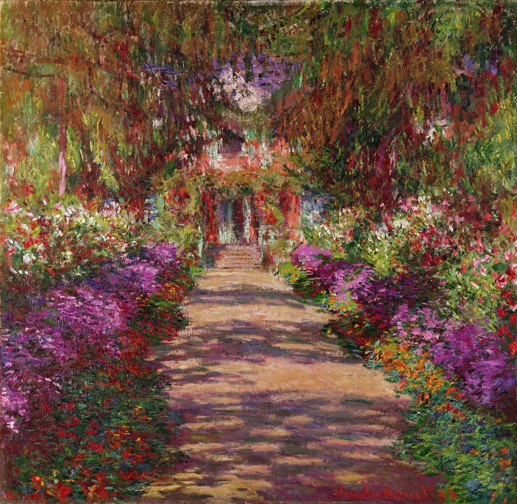 Ein Pfad in Monets Garten, Giverny, 1902