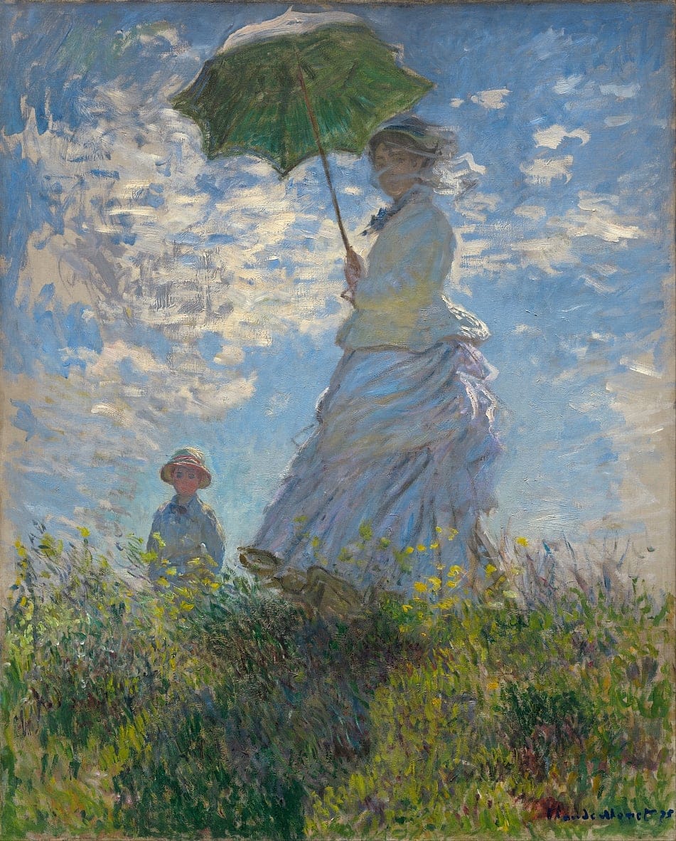 Frau mit Sonnenschirm, 1875