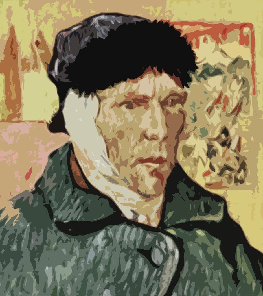 Vincent Van Gogh, mit verbundenem Ohr
