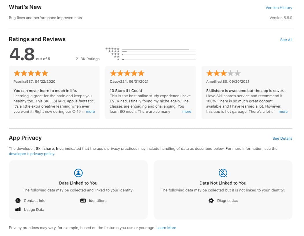 Android App Store Rating mit Reviews