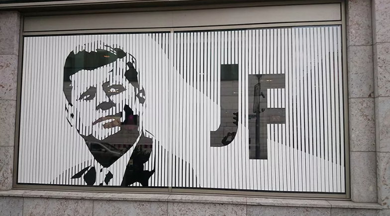 Tape Street Art JFK Portrait