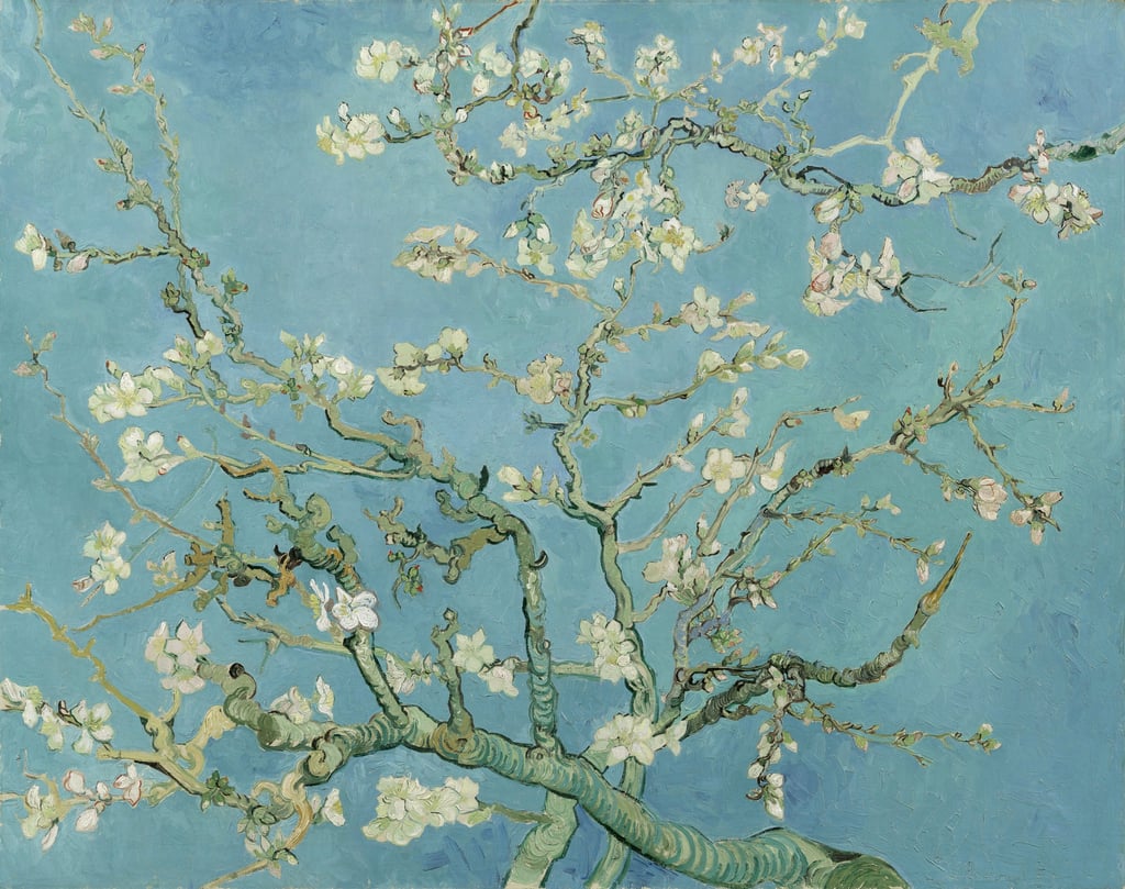 Bei einem ersten Blick auf das Gemälde "Mandelblüte" von Vincent van Gogh erwartet den Betrachter ein natürliches Labyrinth. Allerdings geht der Künstler mit seiner Darstellung weit über den realistischen Moment der Blüte hinaus. Van Gogh verschmilzt Raum und Bewegung zu einem wahren Zeitraffer, der den Beginn, die Blüte und die Vergänglichkeit vereint. Ob knorrige Äste oder luftige Blütenstände - der niederländische Meister trifft den Kern des Lebens, der von Anfang bis Ende miteinander verbunden ist.