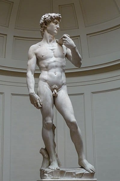 "David" von Michelangelo (1501 - 1504) ist ein herausragendes Werk aus der Renaissance