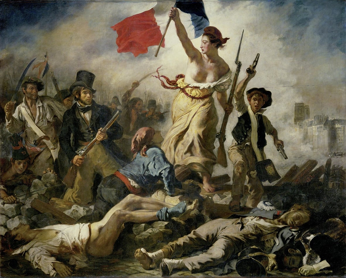 Der 28. Juli. Freiheit führt das Volk(Le 28 Juillet. La Liberté guidant le peuple) Ferdinand Victor Eugene Delacroix