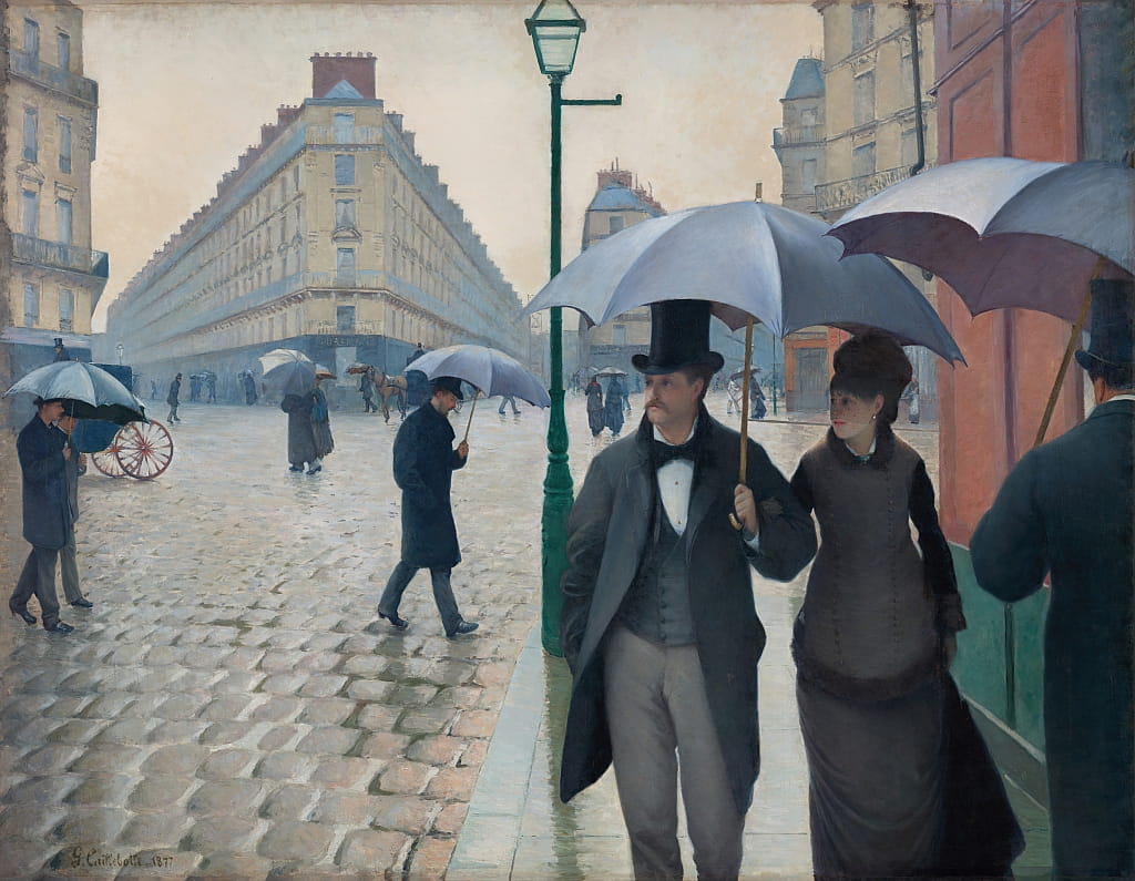 Pariser Straße, Regentag, 1877.(Paris Street, Rainy Day, 1877. ) Gustave Caillebotte