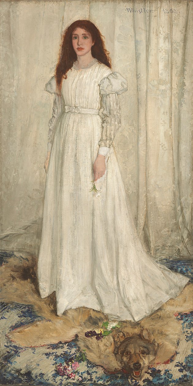 Symphonie in Weiß, Nr. 1: Das Weiße Mädchen, 1862 von James Abbott McNeill Whistler