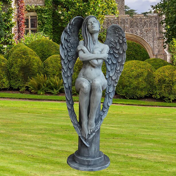 Götter und Heilige - Romantischer Garten Engel aus Steinguss - Fiona