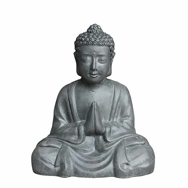 Asiatische Götterfiguren - Sitzende Buddhafigur für den Garten aus Polystone - Asketado