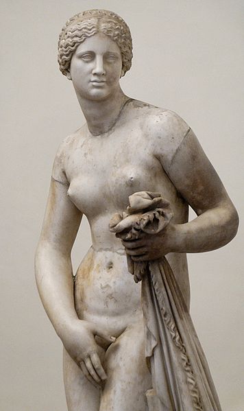 Die Aphrodite von Knidos. Marmor, römische Kopie nach einem griechischen Original aus dem 4. Jahrhundert.