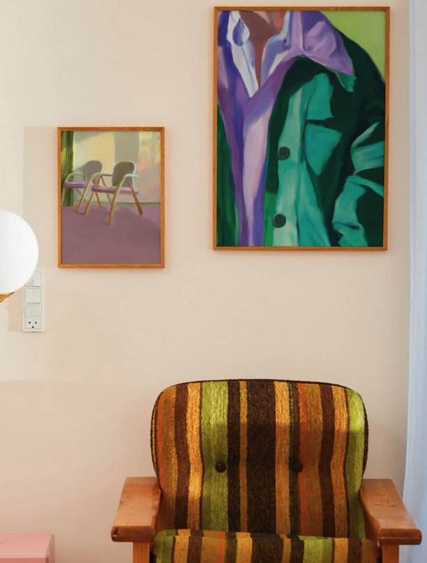 Farbenfrohe Poster, die Gemälde imitieren - wie hier von Paper Collective - sind eine tolle Ergänzung für jede Wand