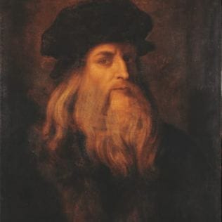 Posible autorretrato de Leonardo da Vinci – expuesto en la Galería de los Uffizi, Florencia