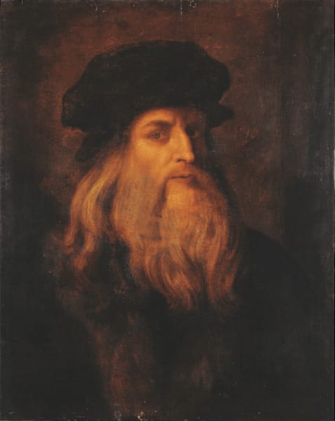 Mögliches Selbstportrait von Leonardo da Vinci – ausgestellt in der Galleria degli Uffizi Firenze