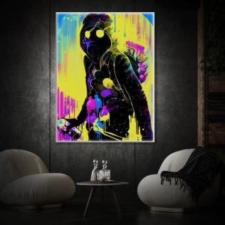 Graffiti-kunst LED-licht afbeelding