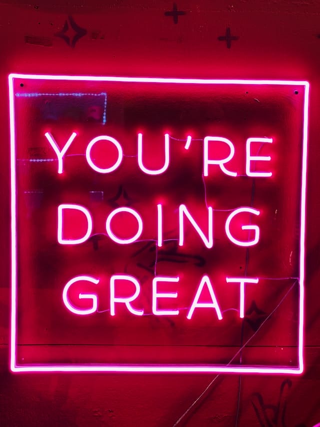 You're doing great