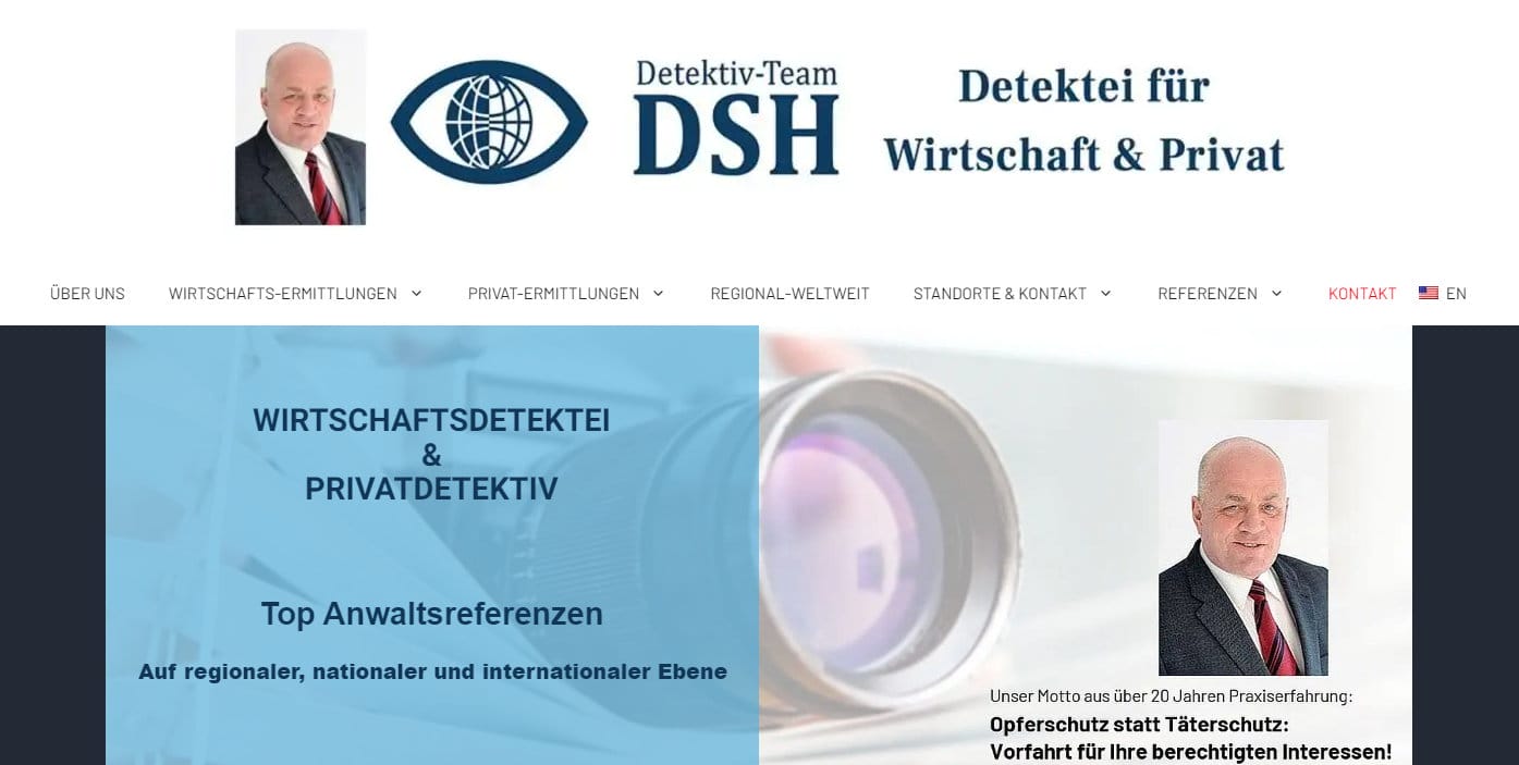 Die Detektei DSH unterhält Standorte in Stuttgart, München, Esslingen, Fellbach, Ludwigsburg und Schorndorf