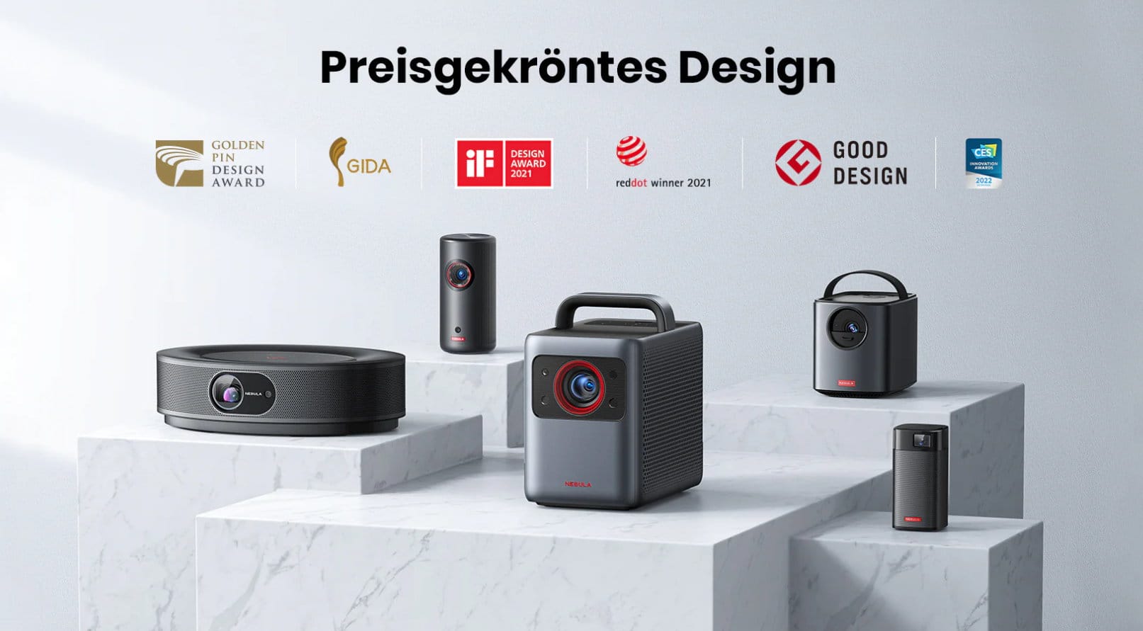 Der passende Projektor für jeden Geschmack - Preisgekröntes Design von Nebula