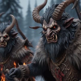 Die Perchten und Krampusse sind eng mit den Rauhnächten verbunden
