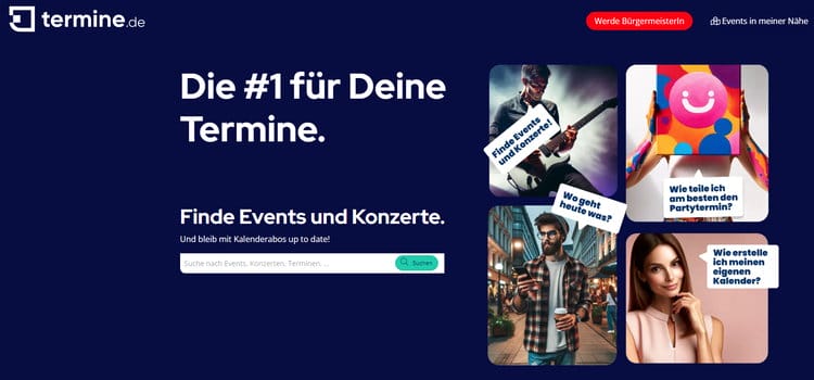 Termine.de - Übersicht über alle Veranstaltungen / Termine in Ihrer Stadt