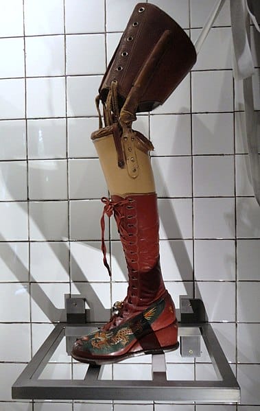 Frida Kahlos Beinprothese – Frida Kahlo Museum (La Caza Azul), Coyoacán, Mexiko-Stadt.